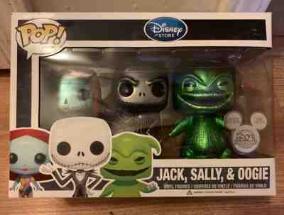 Funko Pop Nightmare Before Christmas Metallic 3-Pack Jack, Sally, Oogie Boogie