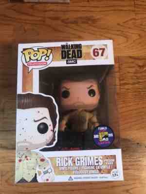 Funko Pop AMC The Walking Dead Rick Grimes  Bloody Prison Yard SDCC 2013 #67