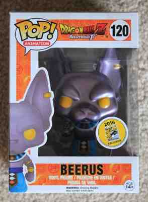 Funko SDCC 2016 Dragon Ball Z Resurrection F - Metallic Beerus Pop #120 