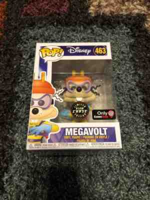 Funko Pop Chase Megavolt Glow Disney GameStop Mystery Box 2018 Exclusive #466!!