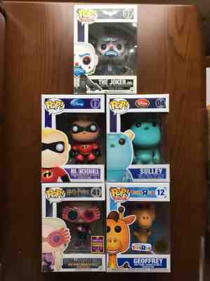 Funko POP  Mr. Incredible 17 Monster's Inc Sulley Geoffrey Toys R Us luna joker 