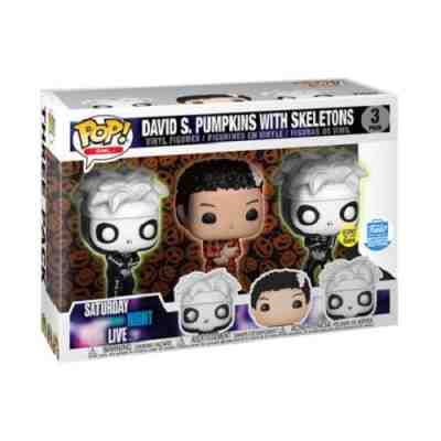 POP SNL: GLOW DAVID S. PUMPKINS WITH SKELETONS 3-PACK *Confirmed Order*