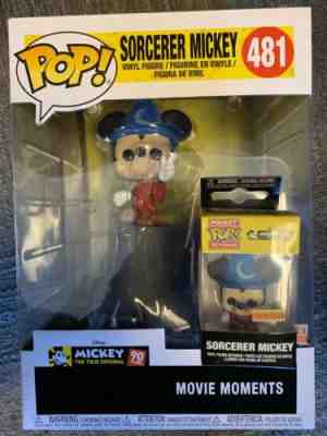 Funko Pop Sorcerer Mickey Fantasia Boxlunch Exclusive Movie Moments And Keychain