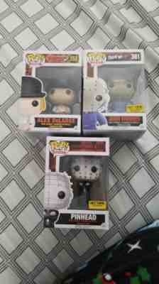 Funko Pop Horror Lot Of 3 Pinhead Jason Voorhees Alex Delarge