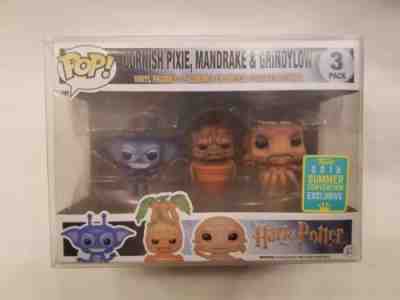 Funko Pop | Harry potter | Cornish Pixie, Mandrake & Grindylow | SDCC Retired!