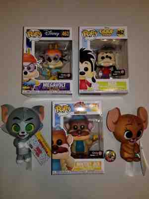 Funko Pop DISNEY LOT Gamestop Exclusive MEGAVOLT MAX MONTEREY JACK TOM JERRY NEW