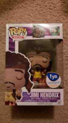 #53 Jimi Hendrix Funko Pop Vinyl Figure FYE EXCLUSIVE Purple Haze Flaming Guitar