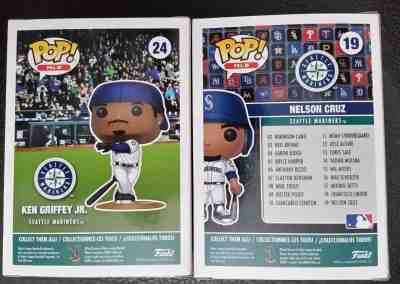 Seattle Mariners Funko Pop Ken Griffey Jr. & Nelson Cruz Sports Toy Collectibles