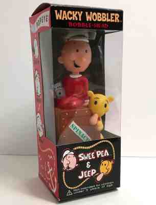 Funko Popeye's Swee' Pea and Jeep Wacky Wobbler Bobble-Head NEW IN BOX (#2)