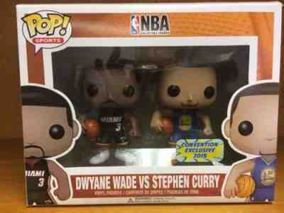 Funko POP Exclusive Golden State Warriors NBA Stephen Curry Dwyane Wade 2-pack