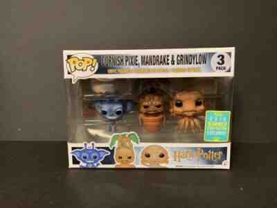 Cornish Pixie, Mandrake & Grindylow - 3 Pack - Harry Potter -SDCC 2016 Funko Pop