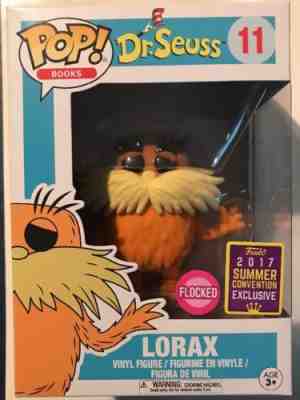 Funko Pop! SDCC 2017 Summer Convention Exclusive Dr. Seuss LORAX FLOCKED