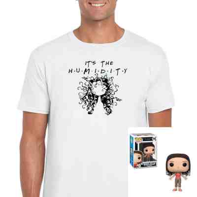 Friends Tv show Monica Geller FUNKO POP & SHIRT Humidity Barbados