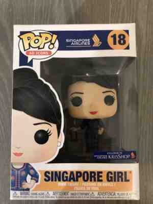 Funko POP! AD Icons 18 Singapore Airlines Girl Kris Shop w/Protector Box Flaw US