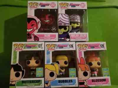 Pop! Animation Powerpuff Girls Funko Set Mo Blossom Bubbles Buttercup him chase!