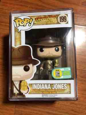 Funko Pop Indiana Jones with idol 2016 SDCC Exclusive LE #199 Comic Con W/ Stack