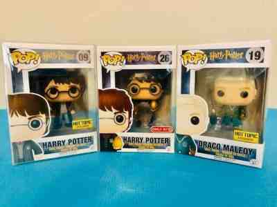 FUNKO POP Harry Potter with Sword Draco Malfoy Hot Topic Target EXCLUSIVE LOT