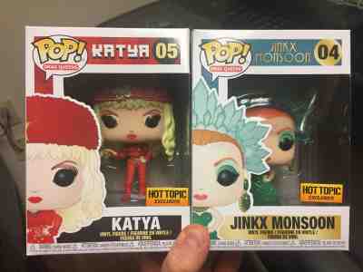 Funko Pop! RuPaul's Drag Race Lot of 2 Katya and Jinkx Monsoon Hot Topic