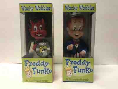 Funko Freddy Wacky Wobbler Uncle Sam Freddy 2004 And Devil Freddy 2006 LE196