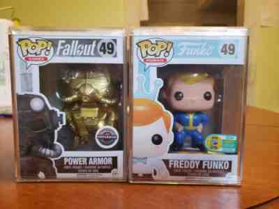 Freddy Funko Fallout Vault Boy 49 2006 LE 1/400 plus Gamestop Gold PowerArmor 