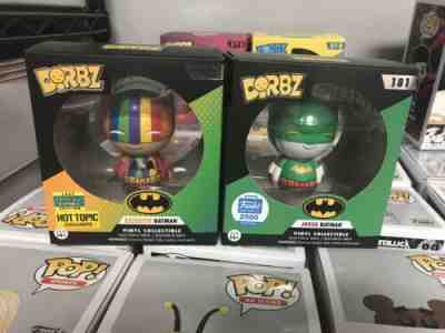 FUNKO DORBZ HOT TOPIC EXCLUSIVE LOT RAINBOW 1957 DETECTIVE COMICS & JOKER BATMAN