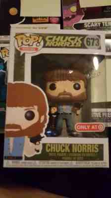 Funko Pop Movies #673 CHUCK NORRIS & Pop Protector - Target Exclusive 