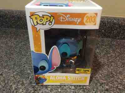 Funko Pop Aloha Stitch Hot Topic Exclusive Lilo & Stitch Movie Disney Hawaii 203