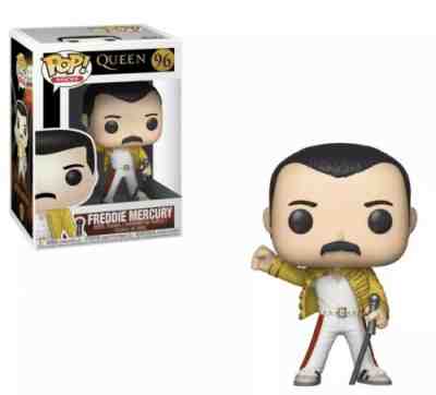 Funko Pop! Rocks Queen Freddie Mercury #96 Wembley 1985 W/Protector!