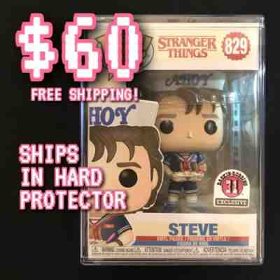 Stranger Things STEVE * Baskin Robbins * #829 Funko POP! in HARD Protector