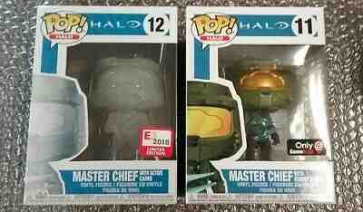 Halo Funko Pop E3 & Gamestop Exclusive Lot of 2 Master Chief / Camo