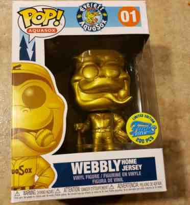 POP FUNKO Webbly Everett AquaSox  #01 LE200 RARE vinyl Pops Limited Gold SGA 