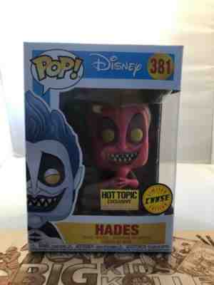 Funko Pop DISNEY CHASE HERCULES HADES Glow In Dark GITD HADES 381 Hot Topic Excl