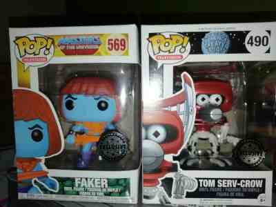 Funko Pop! Tom Serv-Crow #490 MST3K & Faker MOTU Exclusive RARE