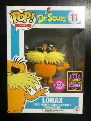 FUNKO POP! Dr Seuss LORAX FLOCKED SDCC 17 Exclusive