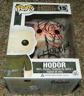 Kristian Nairn Signed Hodor Game of Thrones Funko Pop Figure Auto JSA Vaulted