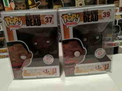 Michonne's Pet 1 & 2 Funko Pop Bloody Harrison Comics Exclusive The Walking Dead