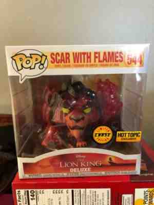 Funko POP Lion King CHASE Scar RED Flames #544 Deluxe Hot Topic Exclusive MINT