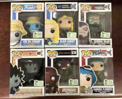 Funko ECCC 2019 Pop Lot Fin Black Canary Raam Gajeel Grishnakh Ramona Flowers