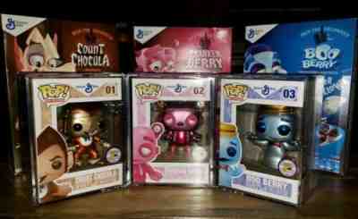 Funko POP! SDCC 2011 Metallic Ad Icons COUNT CHOCULA FRANKEN BERRY????BOO BERRY????