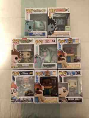 Funko Pop! Lot Bundle Of 8 Total (bulbasaur, Gajeel, Snl, Gamestop, Exclusive)