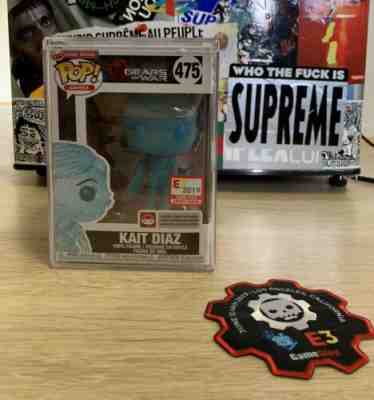 E3 2019 Funko Pop Gears of War KAIT DIAZ SHIMMERING BLUE W/CASE And Patch LE1500