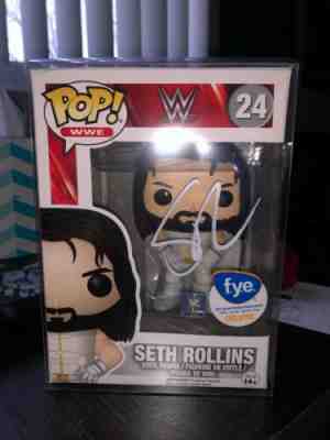 Funko POP! WWE Seth Rollins FYE exclusive Signed JSA Mint/Near Mint