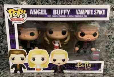 NEW FUNKO POP! 3-PACK ANGEL BUFFY VAMPIRE SPIKE HMV EXCLUSIVE VINYL FIGURE SET