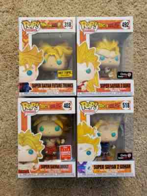 Funko POP DragonBall Z SS2 Gohan SS3 Goku Broly Super Saiyan Future Trunks SDCC