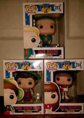 Set Lot Of 3 Funko Pop Saved By The Bell Zack Morris Screech Kelly Kapowski New