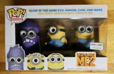 Funko Pop Despicable Me 3 Pack Figures, Glow in the Dark Evil Minion, Carl, Dave