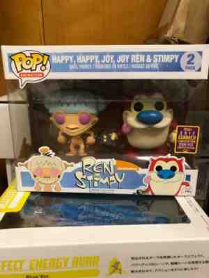 Funko Pop! Ren and Stimpy Happy, Happy, Joy, Joy LE 2500 SDCC Rare 