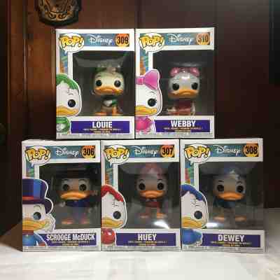 Funko POP Disney Ducks Loy of 5 Louie Webby Dewey Huey Scrooge McDuck