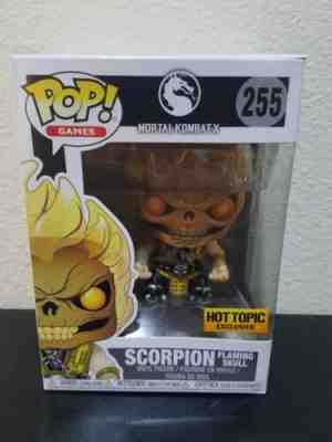 Funko Pop! Scorpion Flaming Skull Mortal Kombat X Hot Topic EXCLUSIVE #255