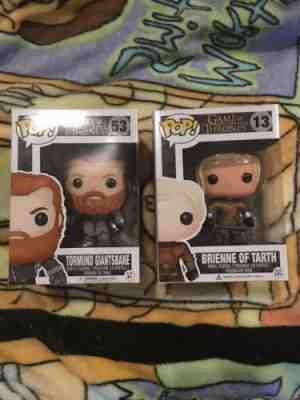 Funko pop Game Of Thrones Brienne Of Tarth 13 And Tormund Giantsband 53 Lot Of 2